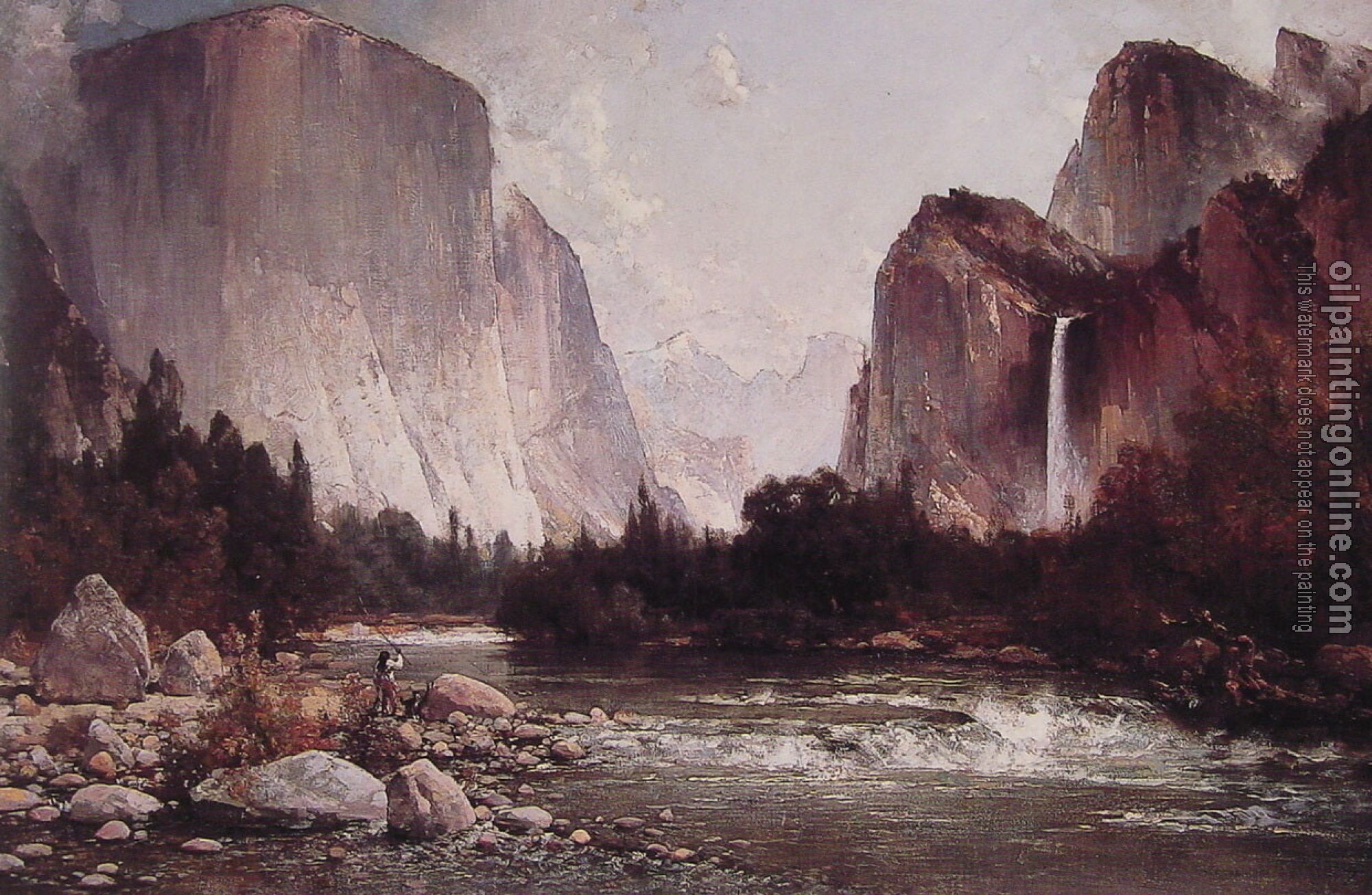 Thomas Hill - Fishing on the Merced River